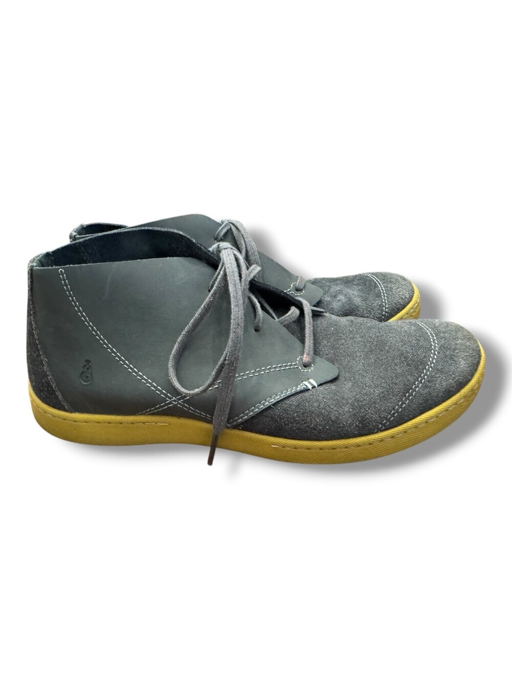 Ahnu Pier 3 Grey Leather Suede Chukka Boots Lace Up Sneaker F8014G Women’s Sz 8